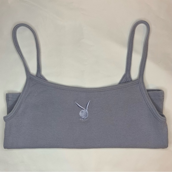EUC PLAYBOY by Pacsun Spaghetti Strap Tank Ribbed Cropped Shirt Small Cami - Picture 5 of 5